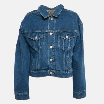 Balenciaga Blue Denim Button Front Jacket M