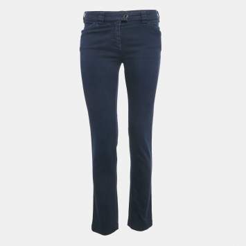 مملوكة مسبقًا Balenciaga Blue Cotton Gabardine Pants M