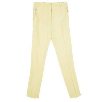 Pre Owned Balenciaga Yellow High Waist Tapered Pants S