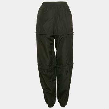 مملوكة مسبقًا Balenciaga Black Synthetic Detachable Track Pants S