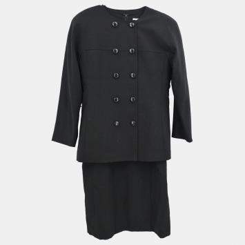 Balenciaga Black Setup Suit Jacket Long Sleeve Dress Size 11