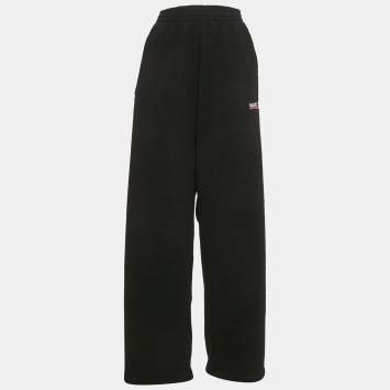 Balenciaga Unisex Black Campaign Synthetic Fleece Sweatpants M