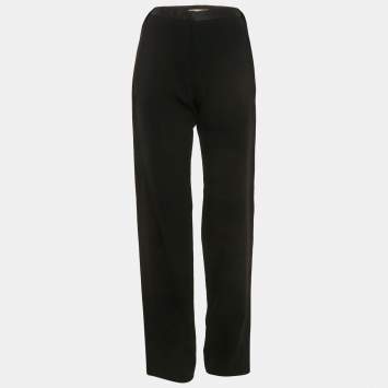 Balenciaga Black Crepe Trousers M