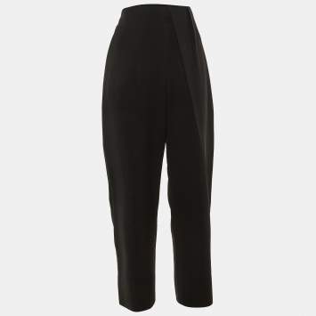 مملوكة مسبقًا Balenciaga Black Crepe Trousers L