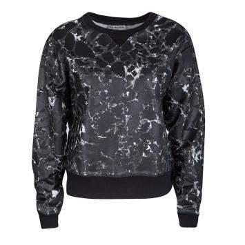 Pre Owned Balenciaga Black Mosaic Print Long Sleeve Crew Neck Sweatshirt XS