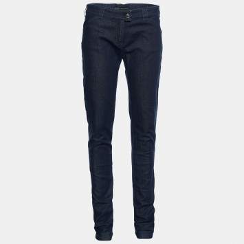 Pre Owned Balenciaga Pants Indigo Dark Wash Denim Skinny Jeans M