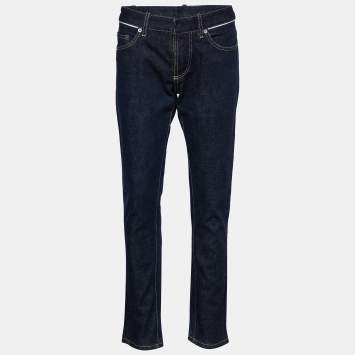 Pre Owned Balenciaga Navy Blue Denim Tapered Leg Jeans M