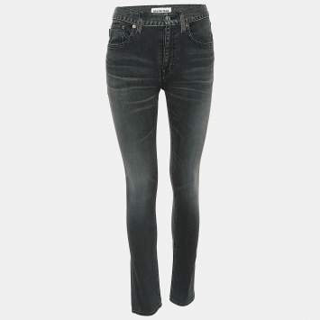 Pre Owned Balenciaga Grey Washed Denim Slim Fit Jeans S Waist 27"