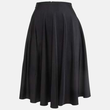 Pre Owned Balenciaga Black Jersey Cape Top S