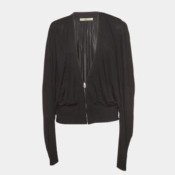 Pre Owned Balenciaga Black Jersey Loose Fit Jacket M