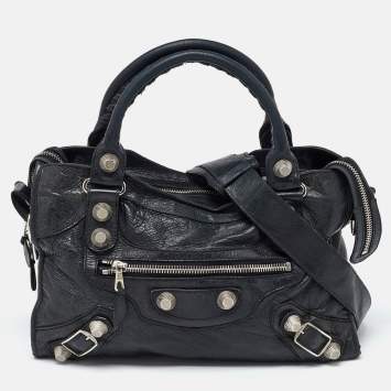 Pre Owned Balenciaga Deep Green Leather GSH Classic City Bag