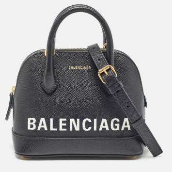 Pre Owned Balenciaga Black Leather XS Ville Satchel
