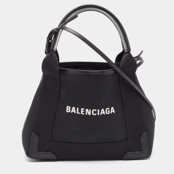 مملوكة مسبقًا Balenciaga Black Canvas Leather XS Tote