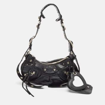 Pre Owned Balenciaga Black Leather XS Le Cagole Shoulder Bag