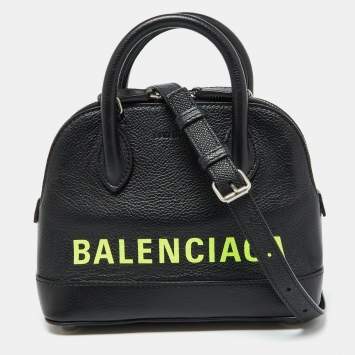 Pre Owned Balenciaga Black Leather XXS Ville Satchel