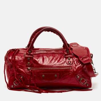 مملوكة مسبقًا Balenciaga Red Leather RH Twiggy Bag