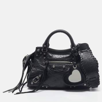 مملوكة مسبقًا Balenciaga Black Leather XS Neo Cagole Bag