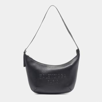 Balenciaga Black Leather Mary-Kate Shoulder Bag