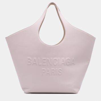 Pre Owned Balenciaga Pink Medium Smooth Calfskin Mary Kate Tote
