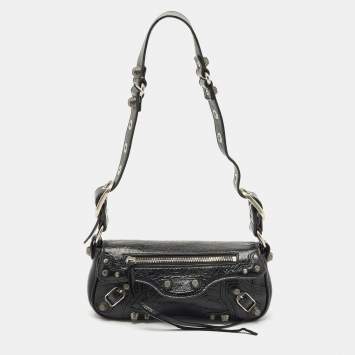 Pre Owned Balenciaga Black Leather XS Le Cagole Sling Bag