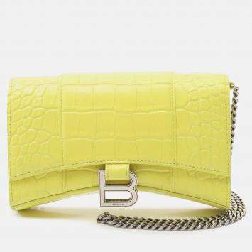 Balenciaga Yellow Lambskin Leather Giant 21 Gold City Bag