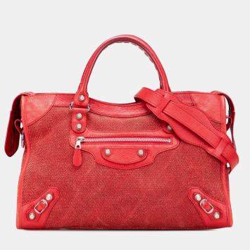 Balenciaga Papete Perforated Leather Maxi Twiggy Bag