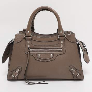 Pre Owned Balenciaga Brown Leather Small Neo Classic Tote