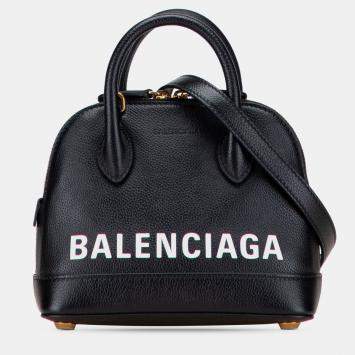 Pre Owned Balenciaga Black XXS Calfskin Ville Top Handle Bag