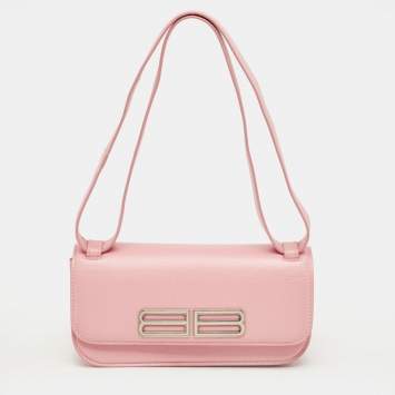 Pre Owned Balenciaga Pink Leather Small Gossip Shoulder Bag