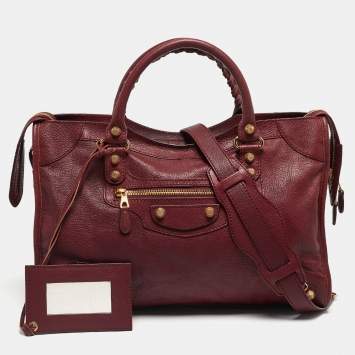 Pre Owned Balenciaga GH Classic City Red Leather Bag