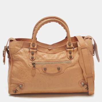 Pre Owned Balenciaga RGH Classic City Orange Leather Bag