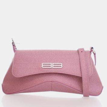 مملوكة مسبقًا Balenciaga XX Pink Fabric Glitter  Flap