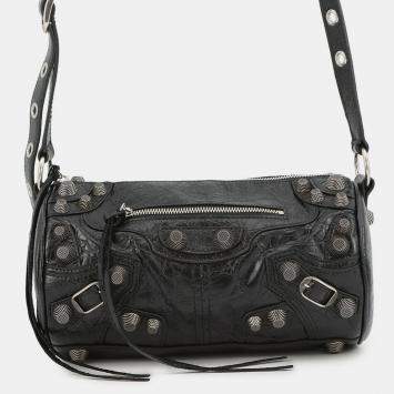 مملوكة مسبقًا Balenciaga Le Cagoule Cylinder Shoulder Bag Black Leather
