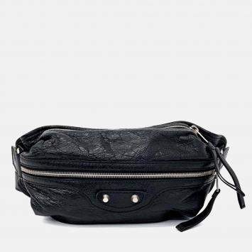 مملوكة مسبقًا حقيبة جسم بالنسياجا جلد أسود موتور