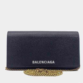 Pre Owned Balenciaga Black Leather Crossbody Bag (581166)