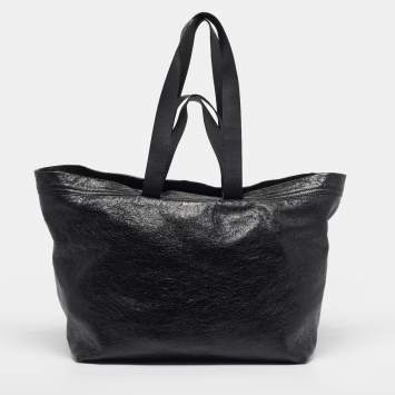 مملوكة مسبقًا Balenciaga Carry Medium Black Leather Shopper Tote