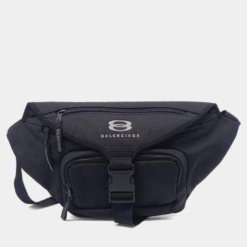 Pre Owned Balenciaga Nylon Black Unity Belt Bag