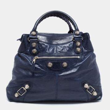 مملوكة مسبقًا Balenciaga Marine Leather GSH Brief Tote