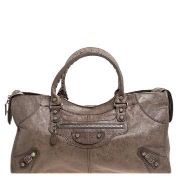 Pre Owned Balenciaga Sandstone Leather Part Time Tote