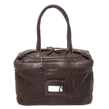 Pre Owned Balenciaga Brown Leather Box Satchel