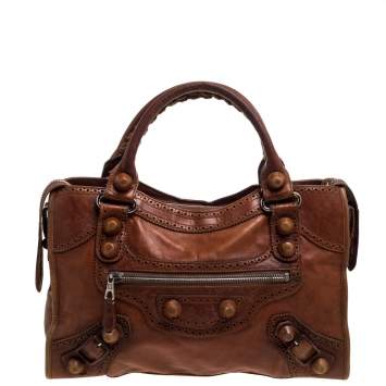 Pre Owned Balenciaga Automne Leather Brogues GCH Part Time Tote