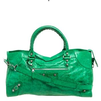 مملوكة مسبقًا Balenciaga Vert Trefle Leather RSH Part Time Tote