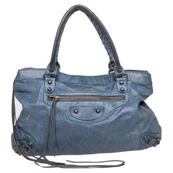 Pre Owned Balenciaga Tempete Leather RH Purse Bag