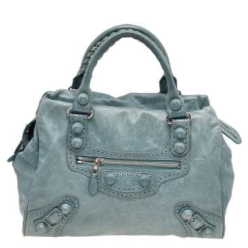 Pre Owned Balenciaga Evergreen Lambskin Leather Giant 21 Midday Bag