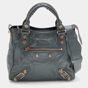 Pre Owned Balenciaga Anthracite Grey Leather Giant 21 Hardware RGH Velo Tote
