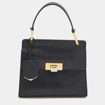 Pre Owned Balenciaga Black Leather Le Dix Cartable Top Handle Bag