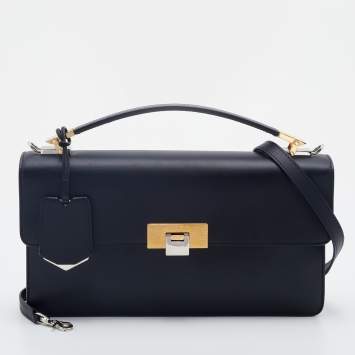 Pre Owned Balenciaga Black Leather Le Dix Cartable Top Handle Bag