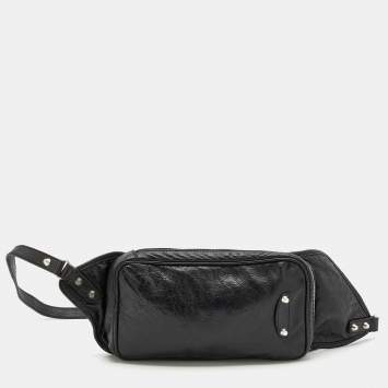 Pre Owned Balenciaga Black Leather Belt Bag
