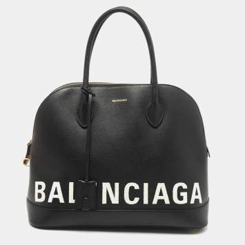 Pre Owned Balenciaga Black Leather Ville Satchel