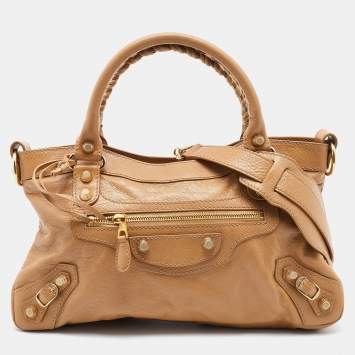 Pre Owned Balenciaga Beige Leather Classic First Tote